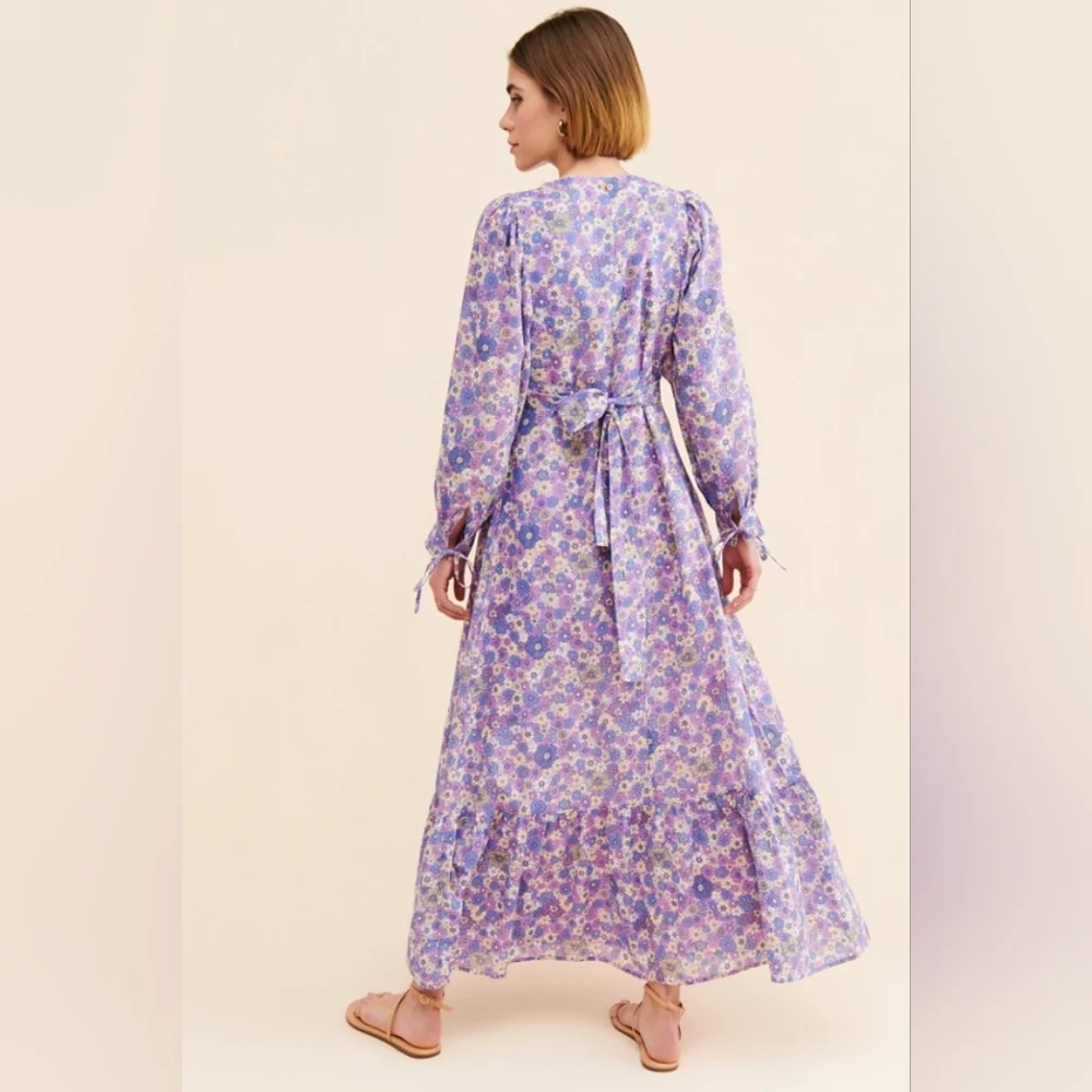 Anthropologie Antik Batik Paolina Floral Long Dress - Picture 2 of 3